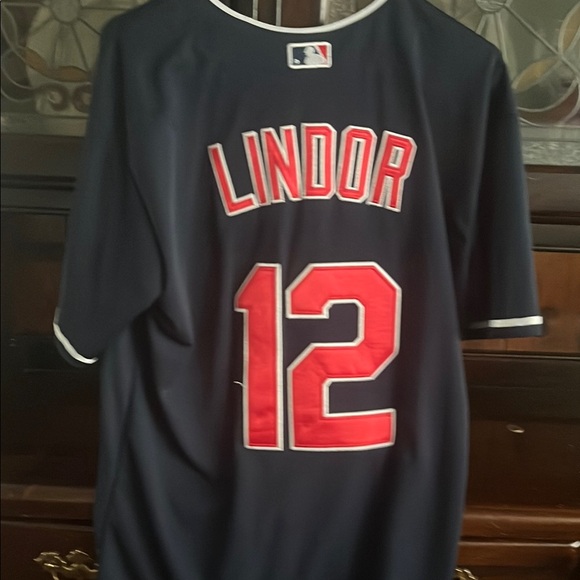 Majestic Navy and Red Men's Jersey - Picture 2 of 3